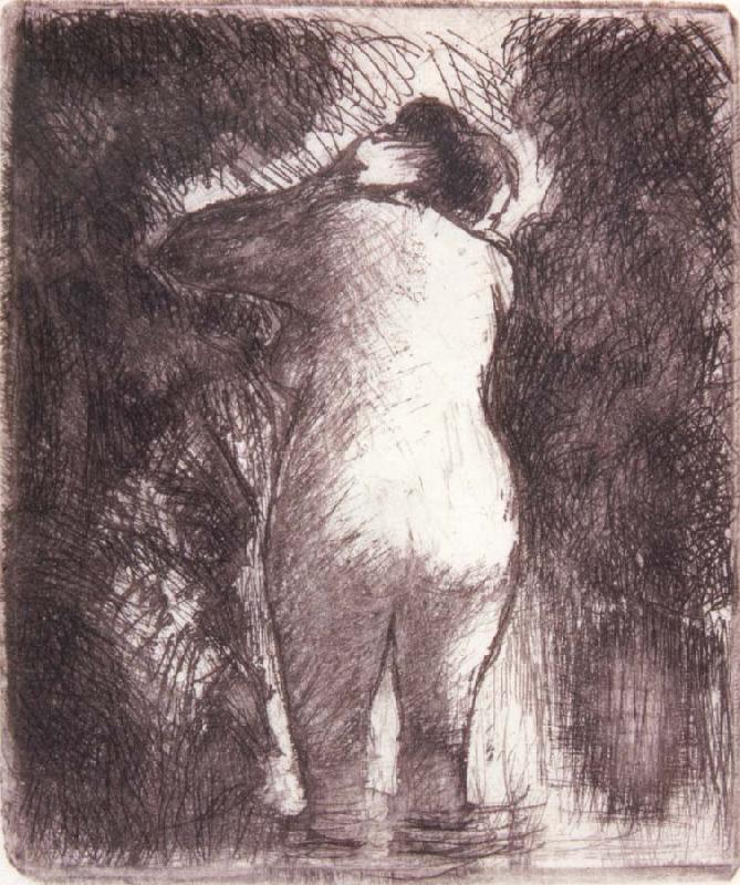Camille Pissarro Back view of bather Sweden oil painting art